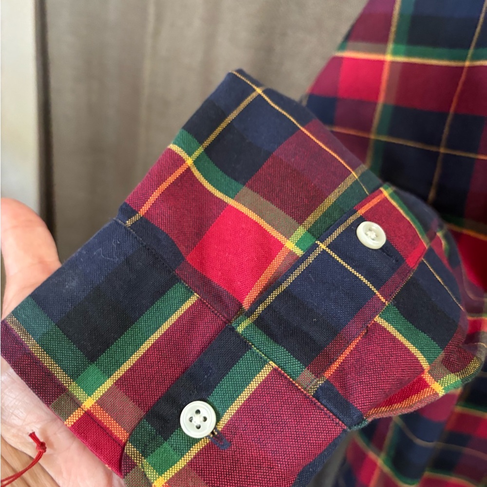 Vintage Ralph Lauren Red and Green Casual Button Down Shirt, excellent condition - Picture 8 of 12